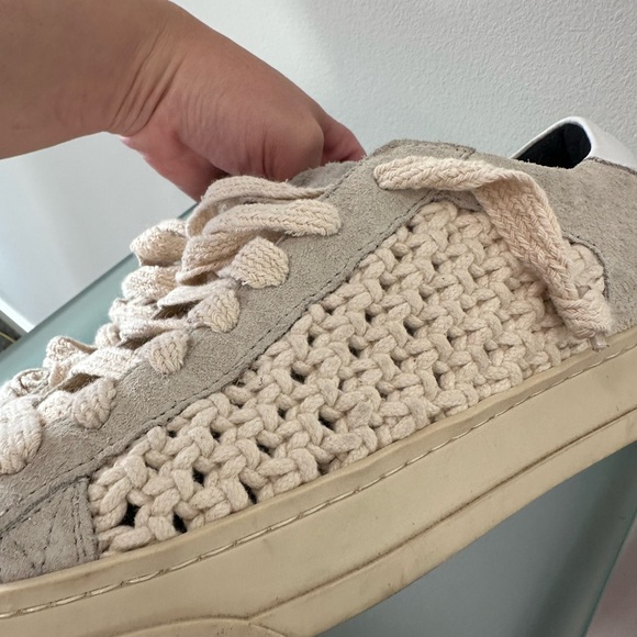 Women's Sz 37 M P448 John Suede Low-Top Lace Up Sneakers - Picture 8 of 11